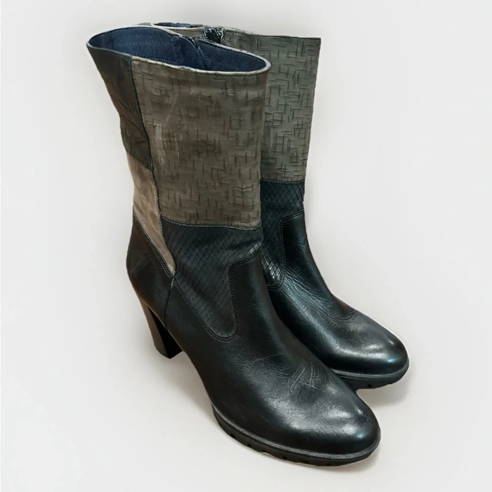 Dorking By Fluchos Women’s Black Brown Leather Ankle Boots UK 7 EU 41 US 9.5-10 - Picture 3 of 7